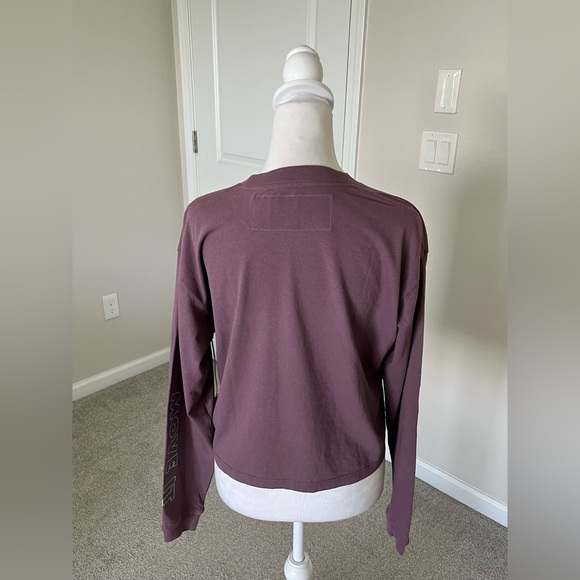 NWT Mother Move It Cropped Purple Longsleeve Top Size XS - Picture 2 of 8